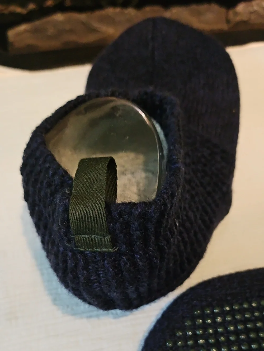 Bombas - The Gripper Slipper Navy Youth Size 11-13 NWT